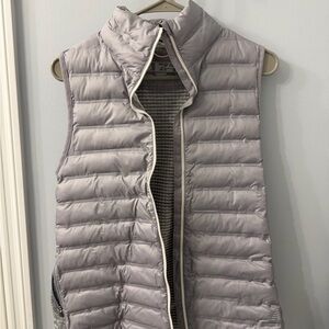 New Balance Metallic Silver Puffer Vest